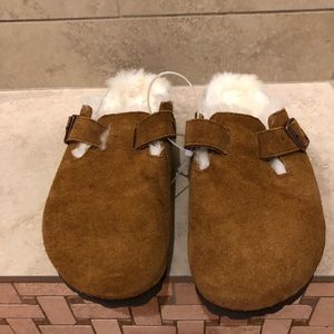 birkenstock shearling mink